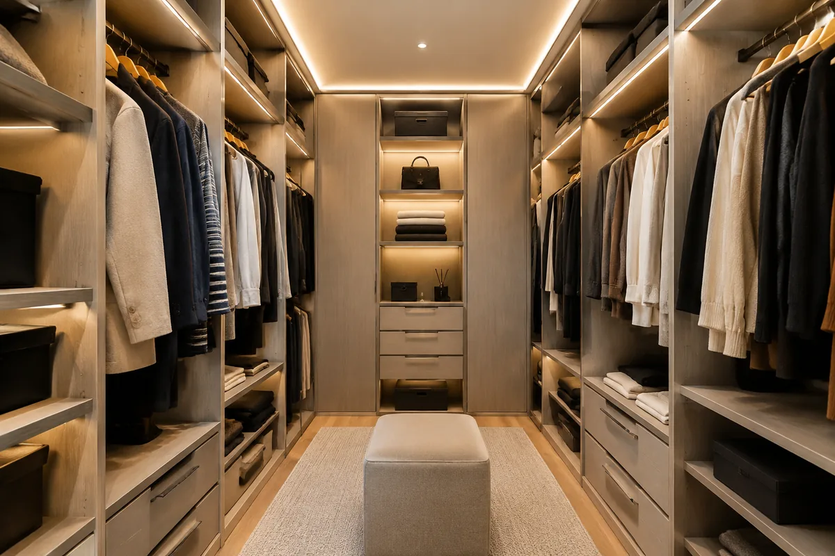 Comment choisir un éclairage pour un dressing sans fenêtre ?